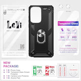 For Motorola Moto G-Stylus-5G 2024 Case [Not Fit G 5G 2024]: With Glass Screen Protector Camera Lens Protector, Heavy Duty Shockproof Phone Cover Funda Para Ring Stand Moto G Stylus 2024, Black