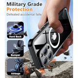 Magnetic For Iphone 16 Pro Max Case Waterproof,Built-In Screen Protector[Ip68 Underwater][Upgrade Military Dropproof][Compatible With Magsafe] Full Body Shockproof Case-Black
