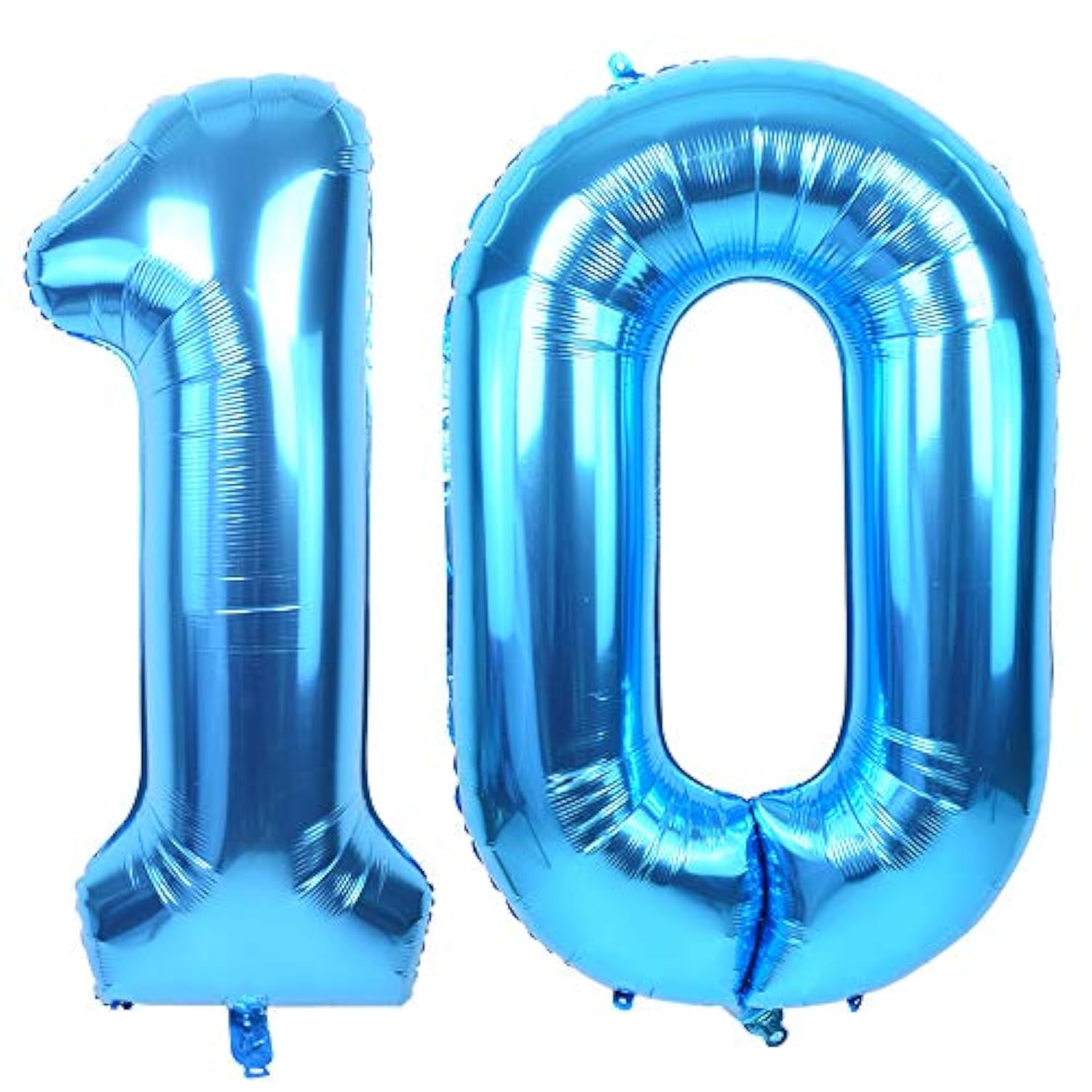 40-Inch Blue Number 10 Foil Balloon for Birthday Anniversary Graduation Decor