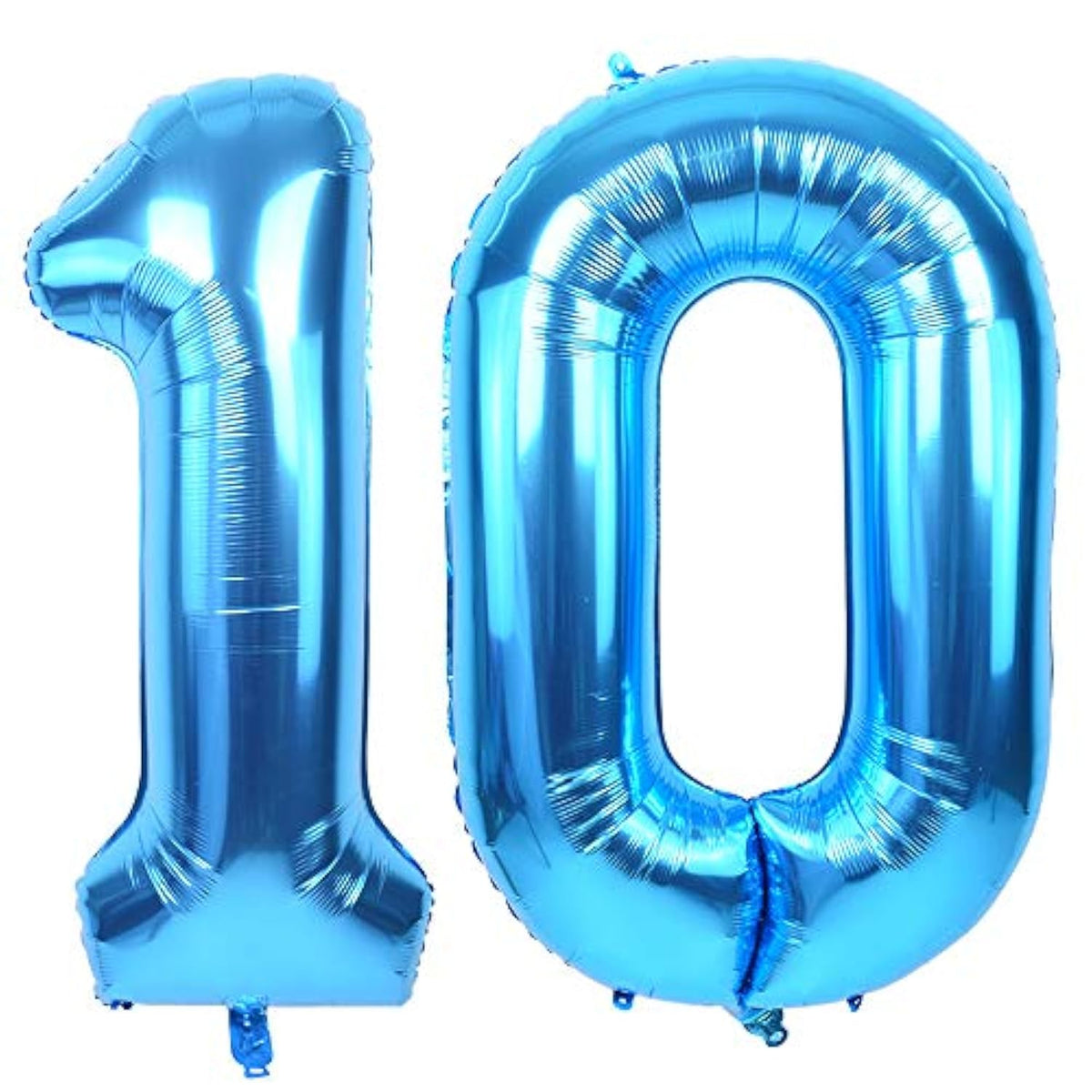 40-Inch Blue Number 10 Foil Balloon for Birthday Anniversary Graduation Decor