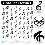 8Pcs Music Notes Party Decorations, Black Musical Note Hanging Swirl, Music Theme Party Supplies, Musical Notes Garland For Concerts, Music-Theme Parties, Birthdays, Weddings And Baby Showers