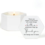 Thank You Gifts For Women, Retirement Gift For Woman, 5.3 Oz Ceramic Lavender Scented Candle, Thank You Candle, Birthday Appreciation Inspirational Gifts For Women Coworker Teacher Friends Employee