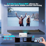 Projector With Wifi And Bluetooth, 16000Lumens Portable Mini Projector,Native Full Hd 1080P Outdoor Movie Projector,Smart Projector Compatible With Android/Ios/Windows/Tv Stick/Hdmi/Usb
