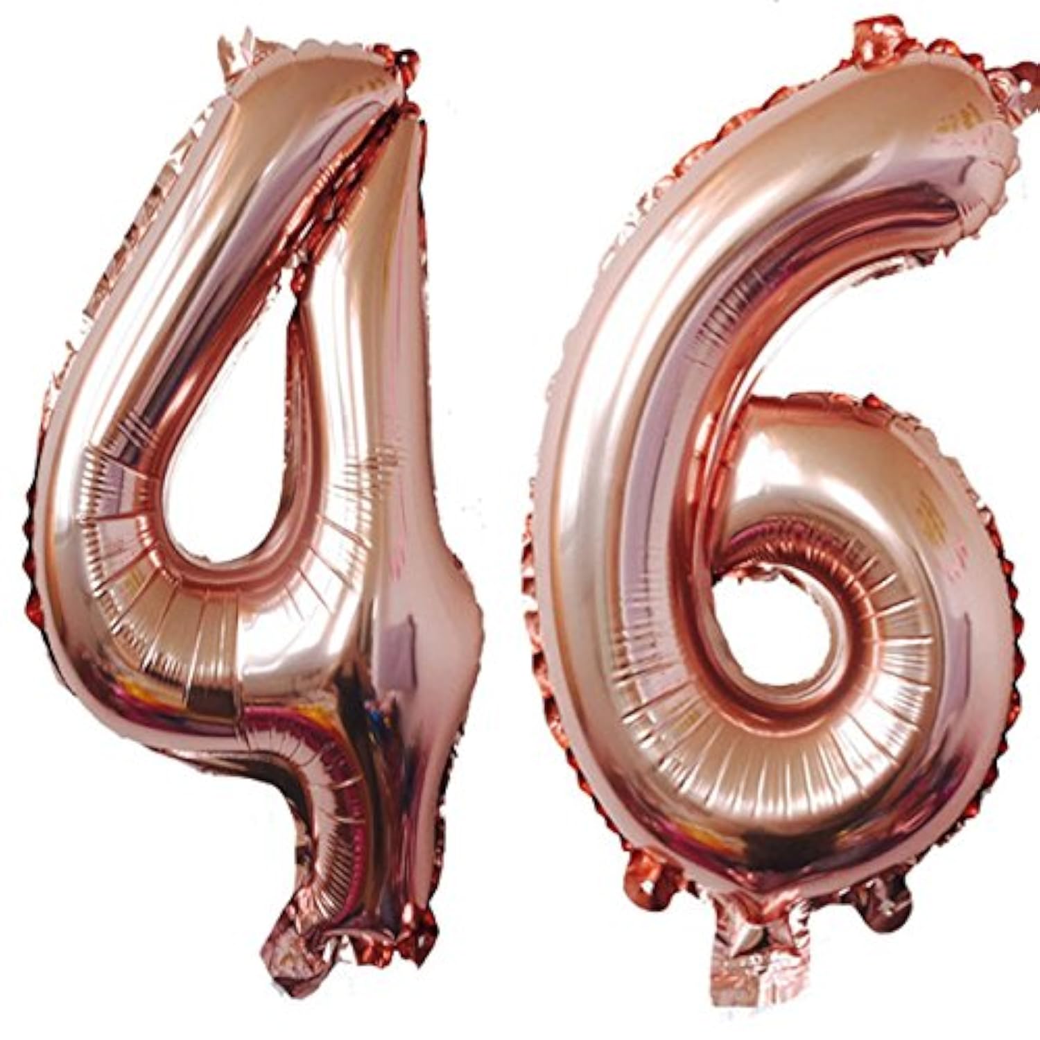40Inch Rose Gold Foil 46 Helium Jumbo Digital Number Balloons, 46Th Bi