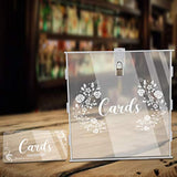 Acrylic Card Box With Lock Gift, Money Holder For Wedding Reception, Anniversary, Birthday & Graduation Decorations (Clear)