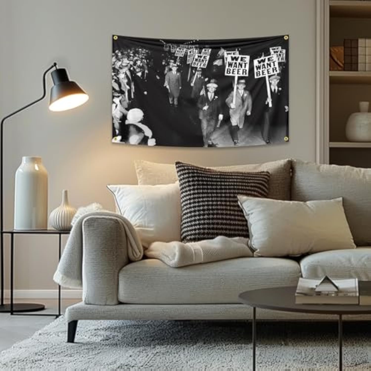 We Want Beer Funny Flag 3X5 Ft Indoor Decorated Flag With 4 Brass Grommets For Bedroom College Dorm Room Yard Decor