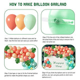 Tropical Balloon Garland Kit: Rose Gold, Blush, Blue, Palm Leaves