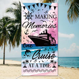 Cruise Ship Background Photo Door Banner for Party Decor, 5.9x2.9ft Ocean Travel Ship Deck Theme Photo Door Backdrop Props Decor Large Fabric Fun Travel Backdrop Birthday Party Supplies