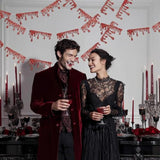 Glitter Red Blood Drop Garland Vampire Party Decorations Vampire Diaries Birthday Decoration Twilight Decorations Bloody Flag Banner Hanging Horror Movie Theme Murder Gothic Bday Party Decor