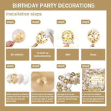 Engagement Party Decor White and Gold Balloon Arch with Just Engaged Backdrop