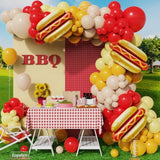 135pcs Hot Dog Party Balloon Garland Kit with Red & Yellow Balloons