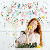 Pre-Strung Wildflower Happy Birthday Banner – Floral Birthday Decor for Girls & Women