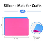 Silicone Mat, 15.7"X 11.8" Silicone Craft Mat For Playdough A3 Large Nonstick Resin Molds Sheets For Epoxy Resin Jewelry Casting