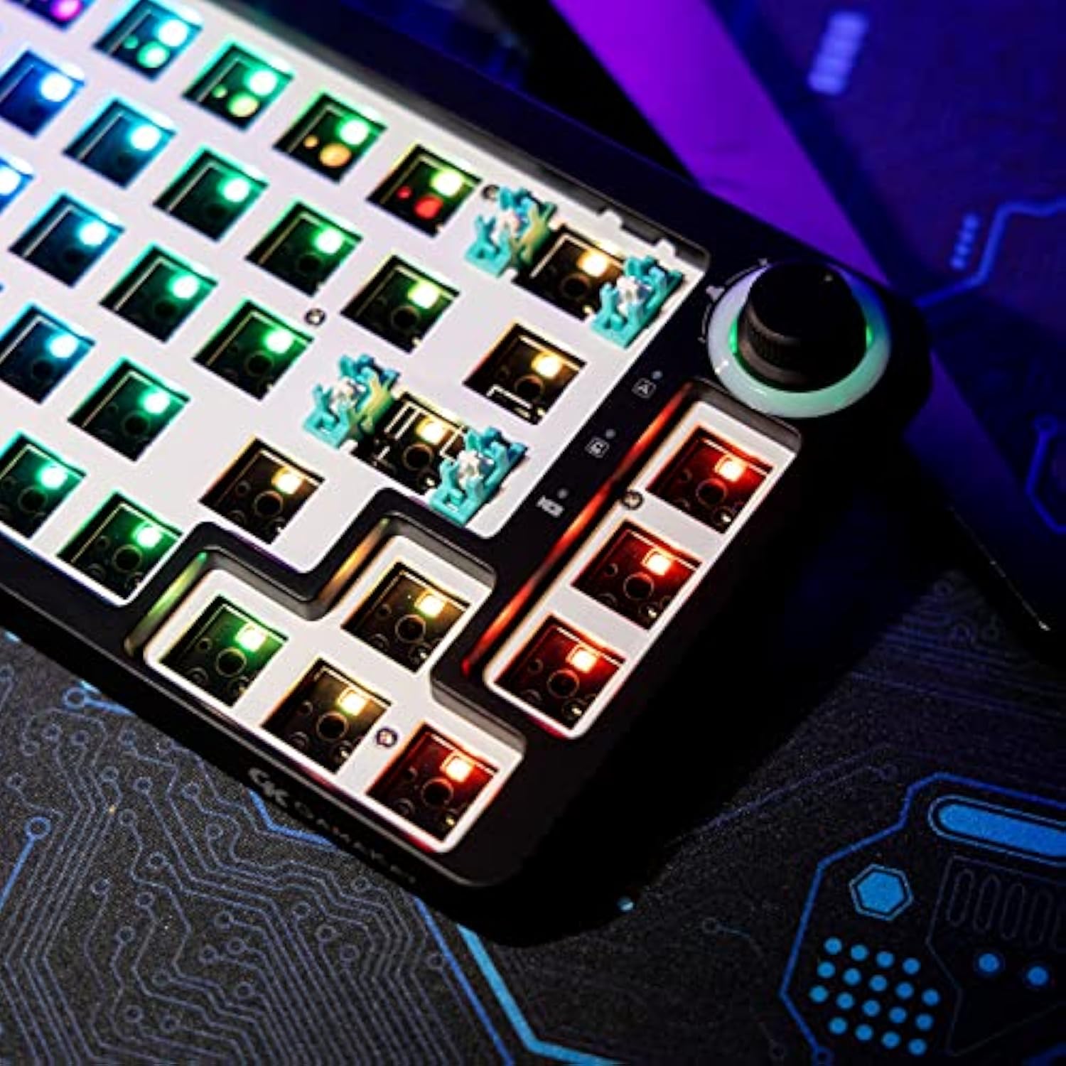 Lk67 65% Rgb Modular Diy Mechanical Keyboard, 67 Keys Hot Swappable 3Pin/5Pin
