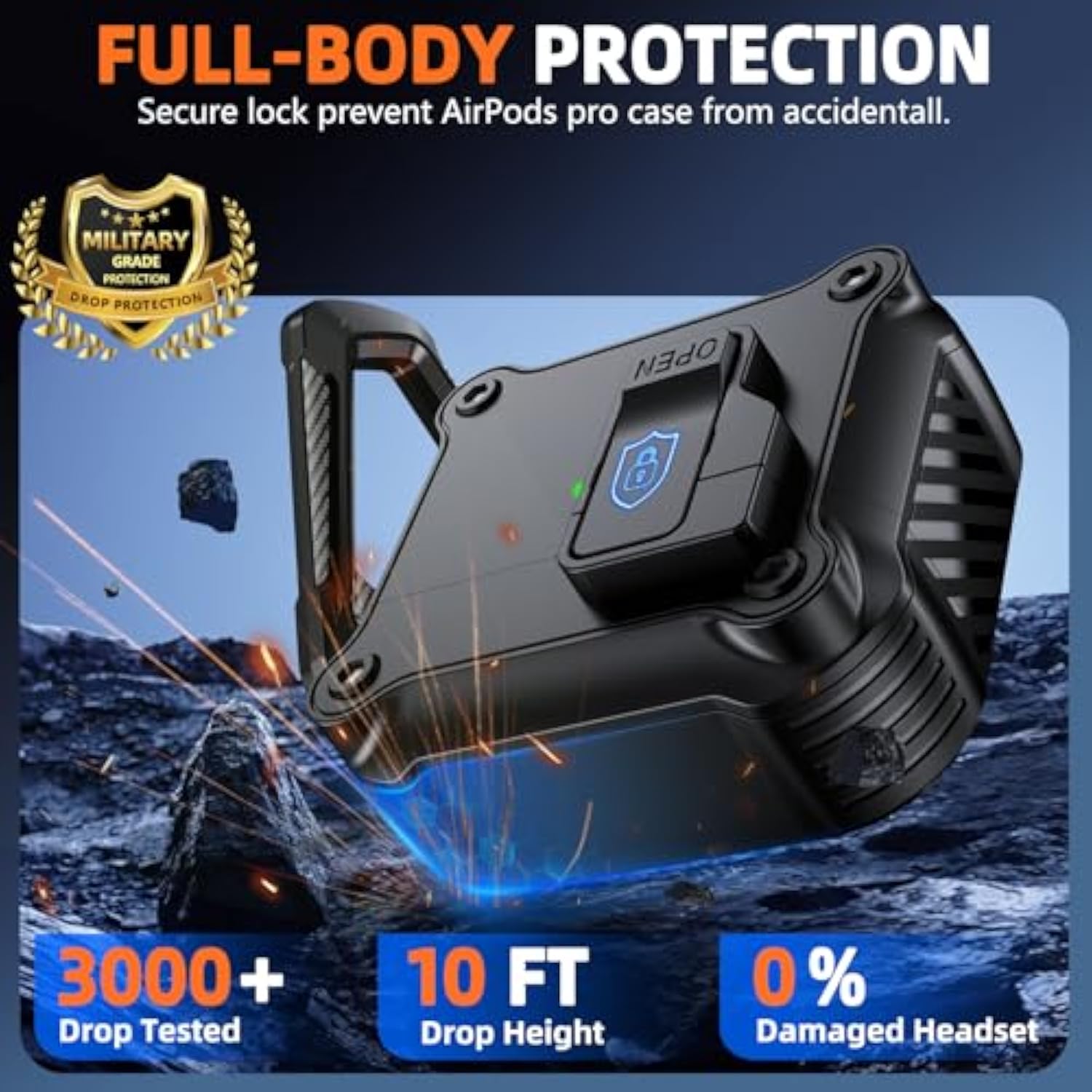 Compatible With Airpods 4Th Generation Case,With Cleaner Kit,Automatic Snap Switch Secure For New Airpods 4 Charging Cover [With Active Noise Cancellation] (2024)-Black