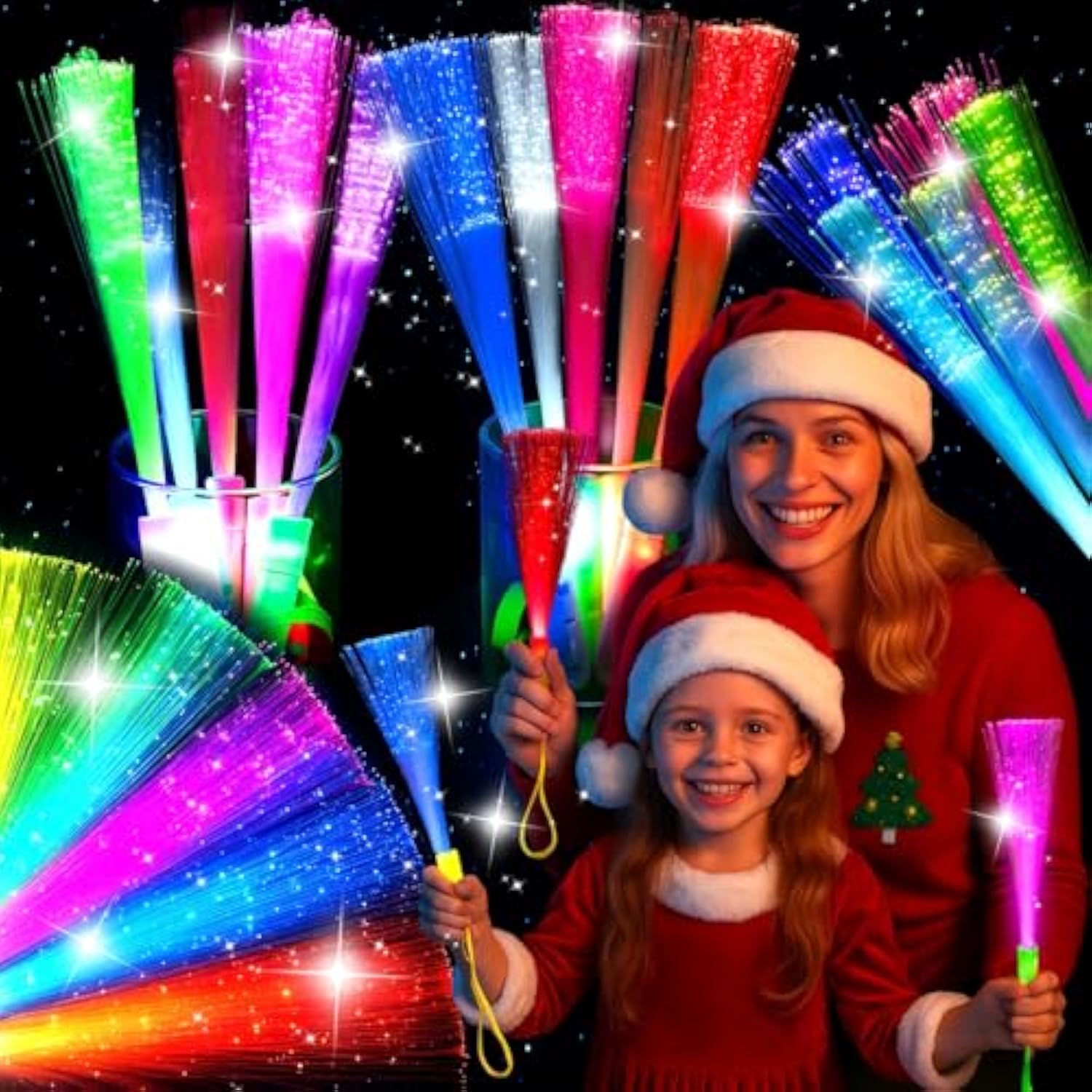 24pc Glow Sticks Party Supplies LED Flashing Light Up Toys for Kids Parties