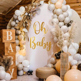 Oh Baby Decal Sign For Backdrop Gold Large Baby In Bloom Baby Shower Decorations Neutral Gender Reveal Decor With Transfer Paper