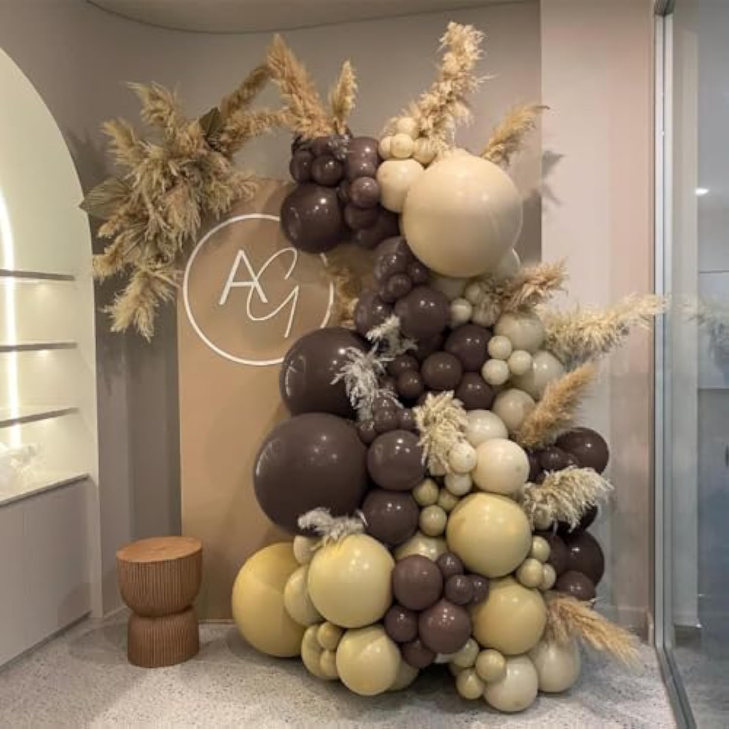 Dark Brown Balloon Garland Kit – 18" 12" 5" Chocolate & Coffee Boho Party Decor