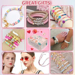 6 Boxes 16800Pcs 72 Colors Clay & 48 Colors Glass Seed Beads Kit For Friendship Bracelets, Heishi & Letters