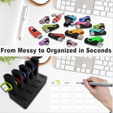 Flash Drive Desk Organizer Stand Usb Holder Storage Electronic Accessories Organizer For Usb Flash Drive Stand, Thumb Drive Holder, Jump Drive Stands, Black
