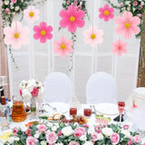 Pink Party Decorations Paper Flowers Decorations For Wall Classroom Paper Fans Floral Backdrop Flower Wall Decor Pack Of 9 Pink