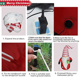 4 Ft Christmas Inflatable Gnome Outdoor Decoration Lighted Decoration Outdoor, Xmas Blow Up Gnome For Holiday Christmas