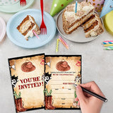 Cowboy Rodeo Birthday Invitations For Kids, Saddle Up Birthday Party Invitation Cards, Rustic Country Western Party Celebration Supplies Decoration -20 Fill In Invitations With Envelopes (B21)