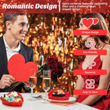 24 Pcs 17 Oz Valentine'S Day Heart Shaped Container Plastic Seasoning Containers Box Food Storage Containers With Clear Transparent Lids Reusable Dessert Box For Valentine Fruit Vegetable (Red)
