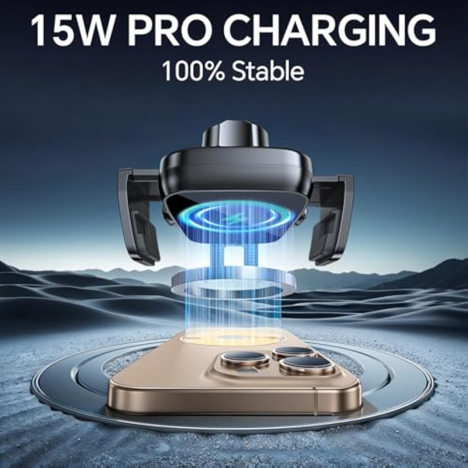 Wireless Car Charger?Upgraded Strongest Suction & Clip? Fast Charging Car Phone Holder Charger?No Shake? Wireless Charging Mount For Iphone 16 15 14 13 Pro Max Samsung Series All Smartphones