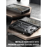 Spartan Military Grade Drop Tested Case With Built-In Screen Protector For Google Pixel Fold 5G - Metallic Gun Metal