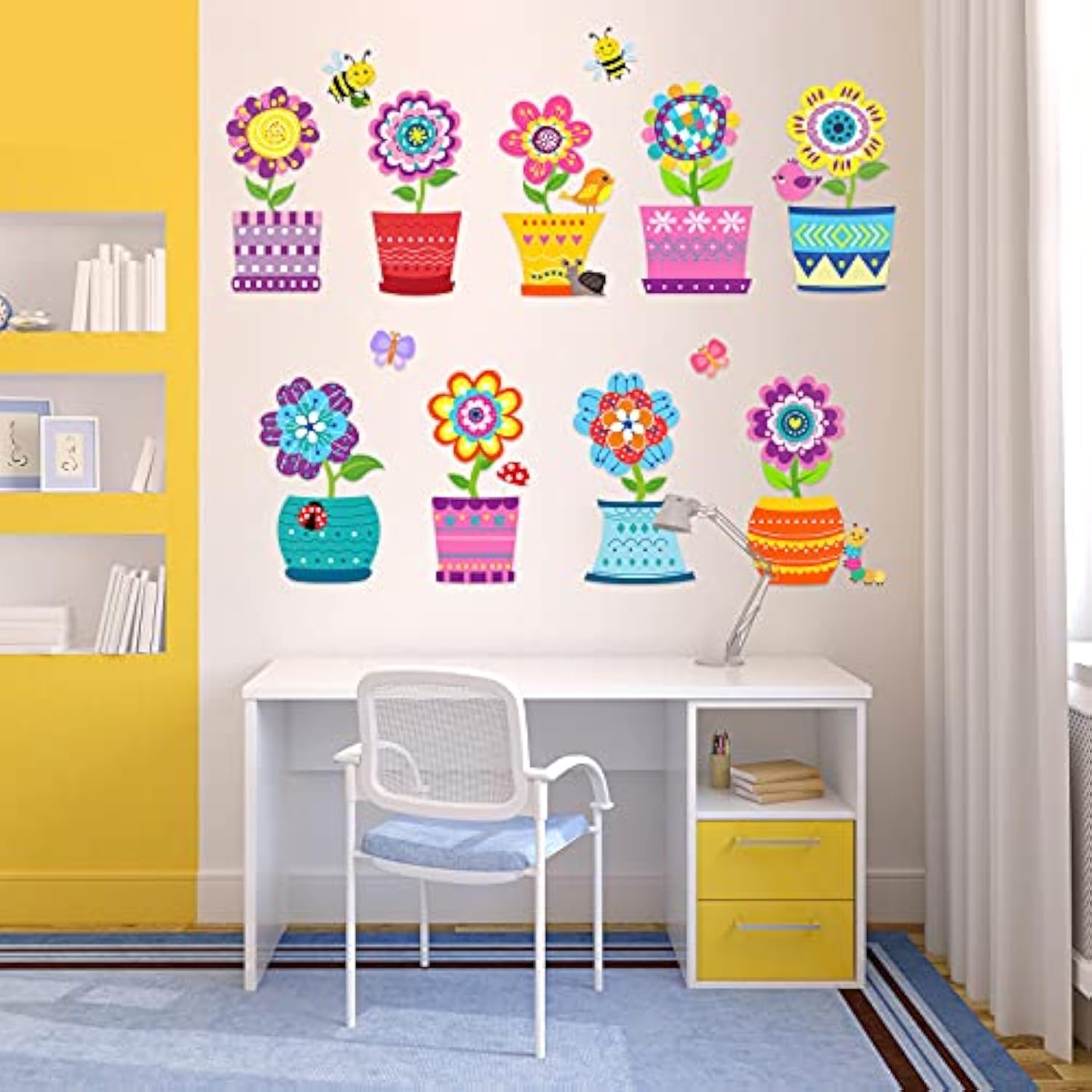28 Pieces Spring Bulletin Board Decorations Flower Cutouts Classroom Decorations With 3 Sheets Glue Points Springtime Blooms For Home Office School Party Decor