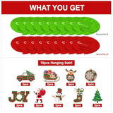 36-Piece DIY Christmas Hanging Swirls with Santa and Ornaments