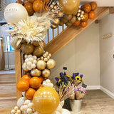 Thanksgiving Balloon Garland Kit Lemon Yellow Apricot Khaki Maple Leaf Fall Party Decor