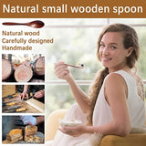 7 Pcs Small Wooden Spoons, 5.8 Inch Honey Spoons For Tea, Hardwood Wooden Honey Teaspoon For Coffee, Little Tiny Wood Spoons, Bamboo Table Spoon For Stirring, Wooden Spoons For Utensils Set
