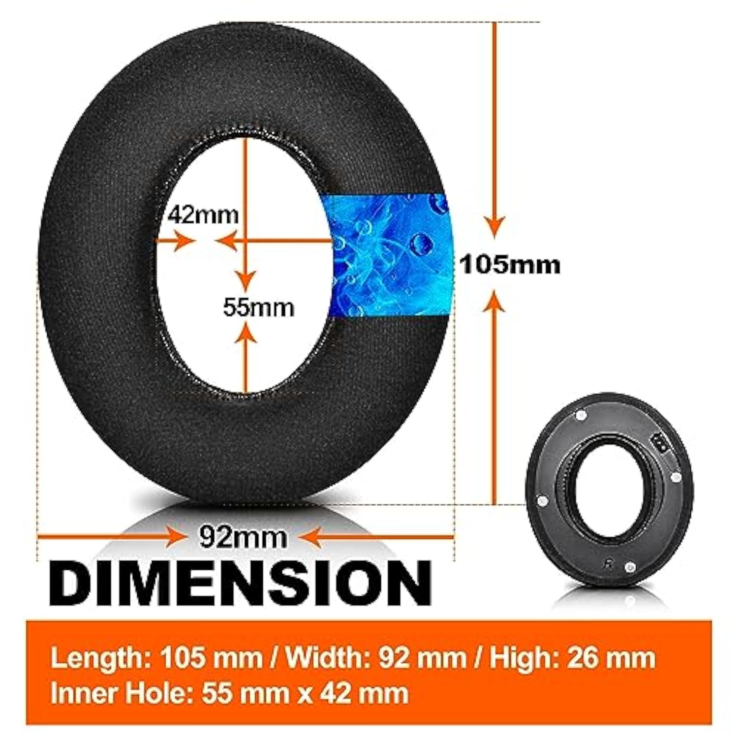 Elite Atlas Pro Replacement Ear Pads - Compatible With Elite Atlas Pro/Elite Pro 2 Headset I Replacement Cushion Kit (Hybrid Cooling Gel Fabric)