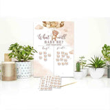 Baby Shower Games & Boy Or Girl Gender Reveal Bear Theme Voting Game Guessing Board Poster For Baby Shower Decoration Team Boy Team Girl Ideas