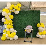 Ouoshield 124Pcs Yellow Balloons Garland Arch Kit Lemon Daisy Honeybee Theme Light And Gold For Birthday Parties, Wedding, Baby Shower Party, Anniversary Party Decoration