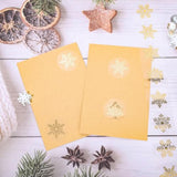 1000Pcs Clear Christmas Stickers Roll Gold Foil Snowflake Stickers Xmas Winter Holiday Round Adhesive Label Stickers Decal For Xmas Envelopes Invitations Cards Gifts Decor, 6 Designs