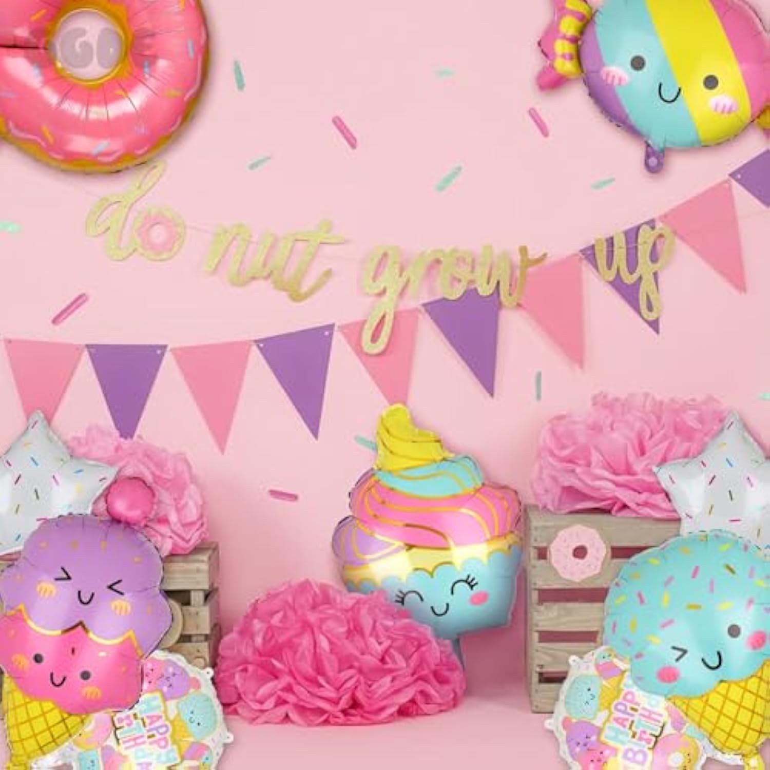 Ice Cream Donut Candy Balloons Baby Shower Kids Sweet Summer Birthday 9Pcs