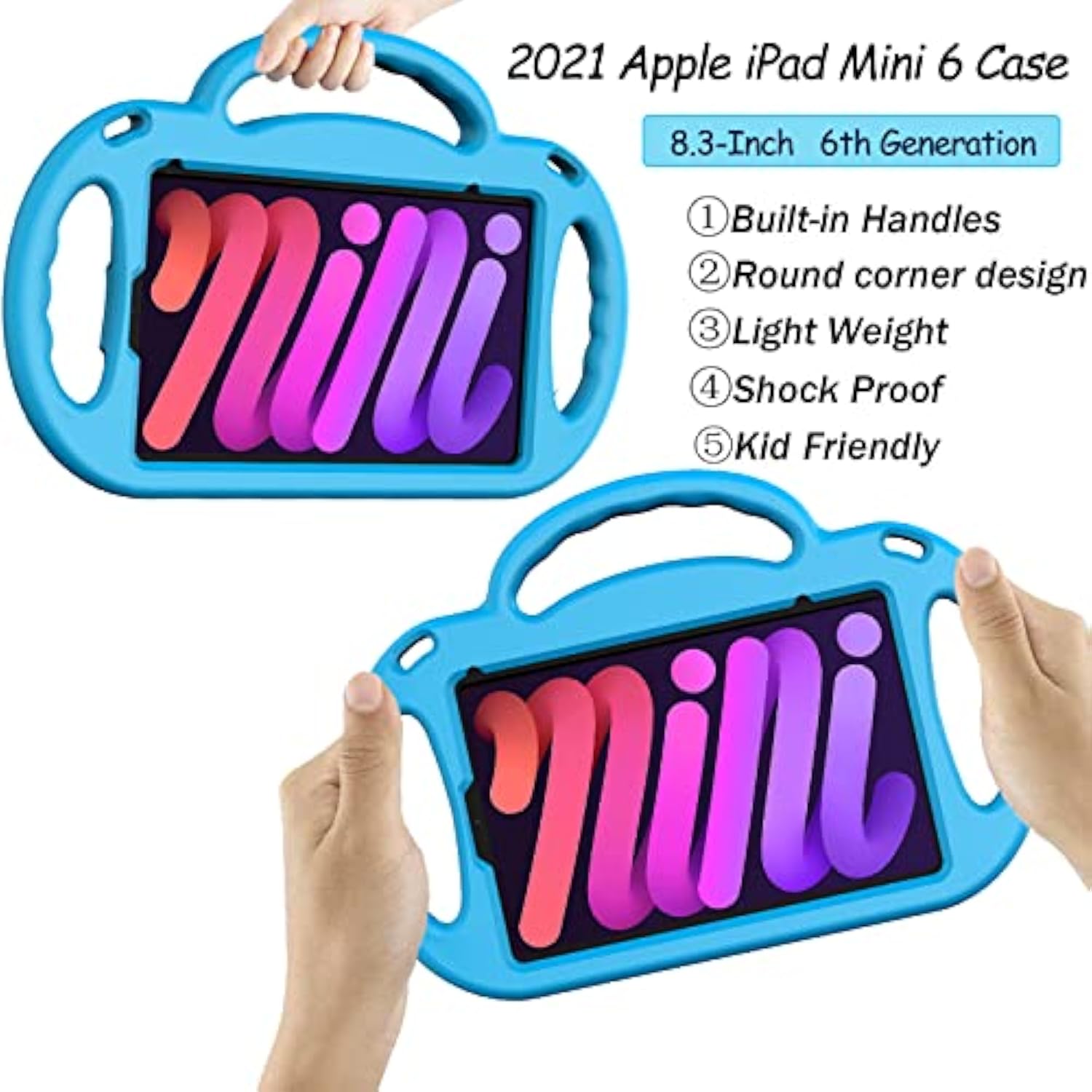 Kids Case For Ipad Mini 6 2021, Ipad Mini 6Th Generation Case, Ipad Mini 6 Cas