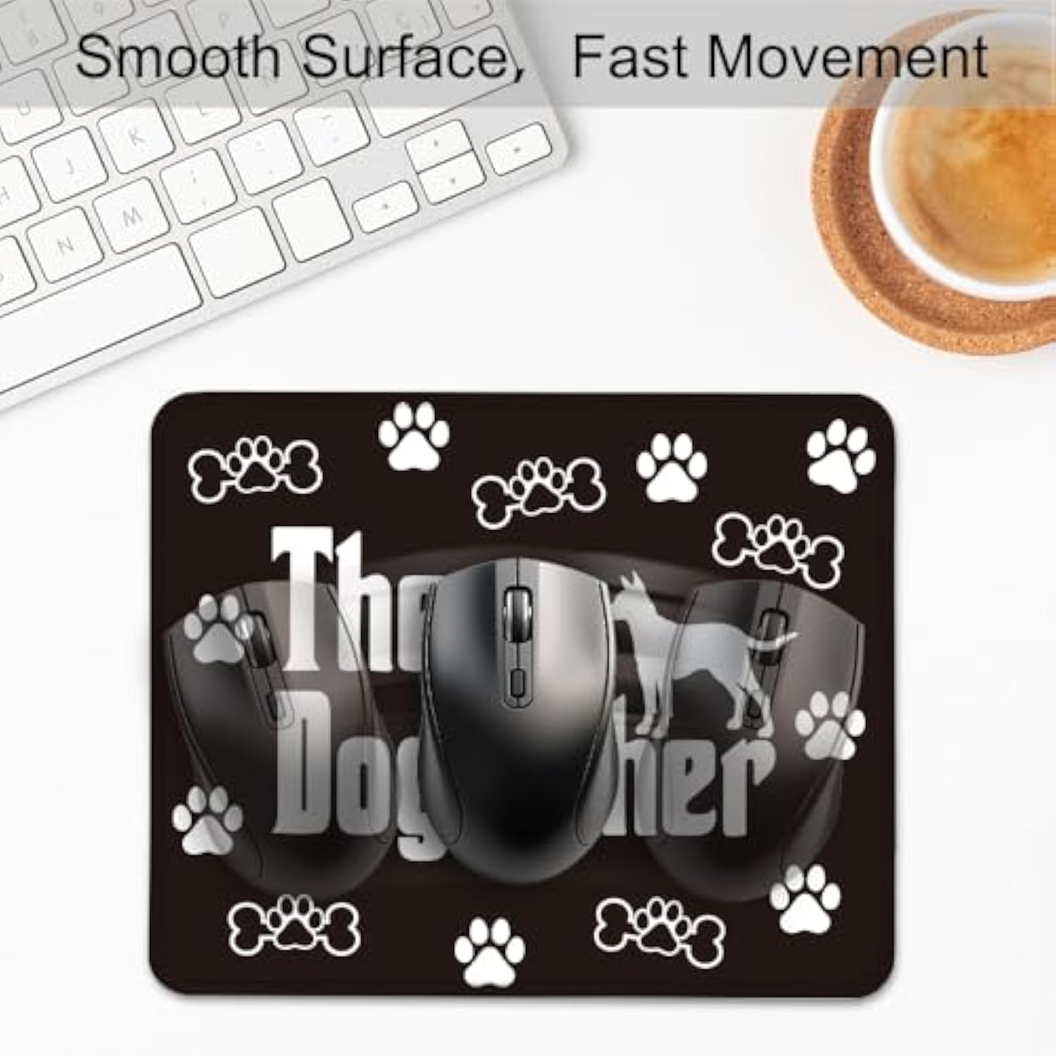 The Dogfather Funny Mouse Pad For Desk, Dog Lover Gifts, Cute Mousepad Gifts For Dog Dad Friend, Office Gifts For Colleagues Pet Lover, Father'S Day Birthday Gifts For Dogfather