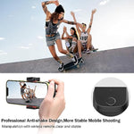 ULANZI CG02 Ungraded Smartphone Camera Shutter Handle Grip w Detachable Wireless Bluetooth Remote Control,Three-Gear Adjustable Fill Light for iPhone Samsung Google OnePlus Phones Video/Photo Shooting