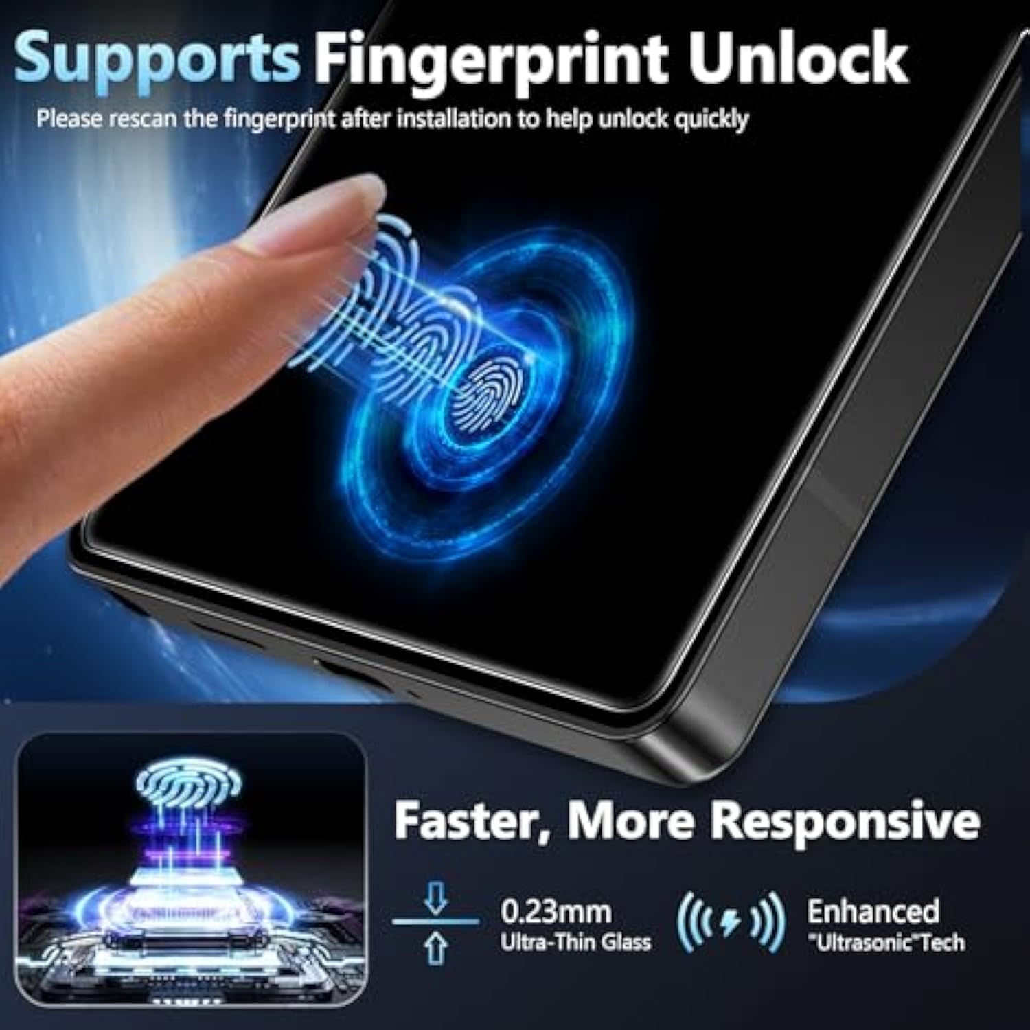 2 Pack For Samsung Galaxy S25 Ultra Privacy Screen Protector Tempered Glass, Fingerprint Unlocking, 25° Anti Spy S25 Ultra Screen Protector, Full Coverage, Case Friendly, Easy Installation