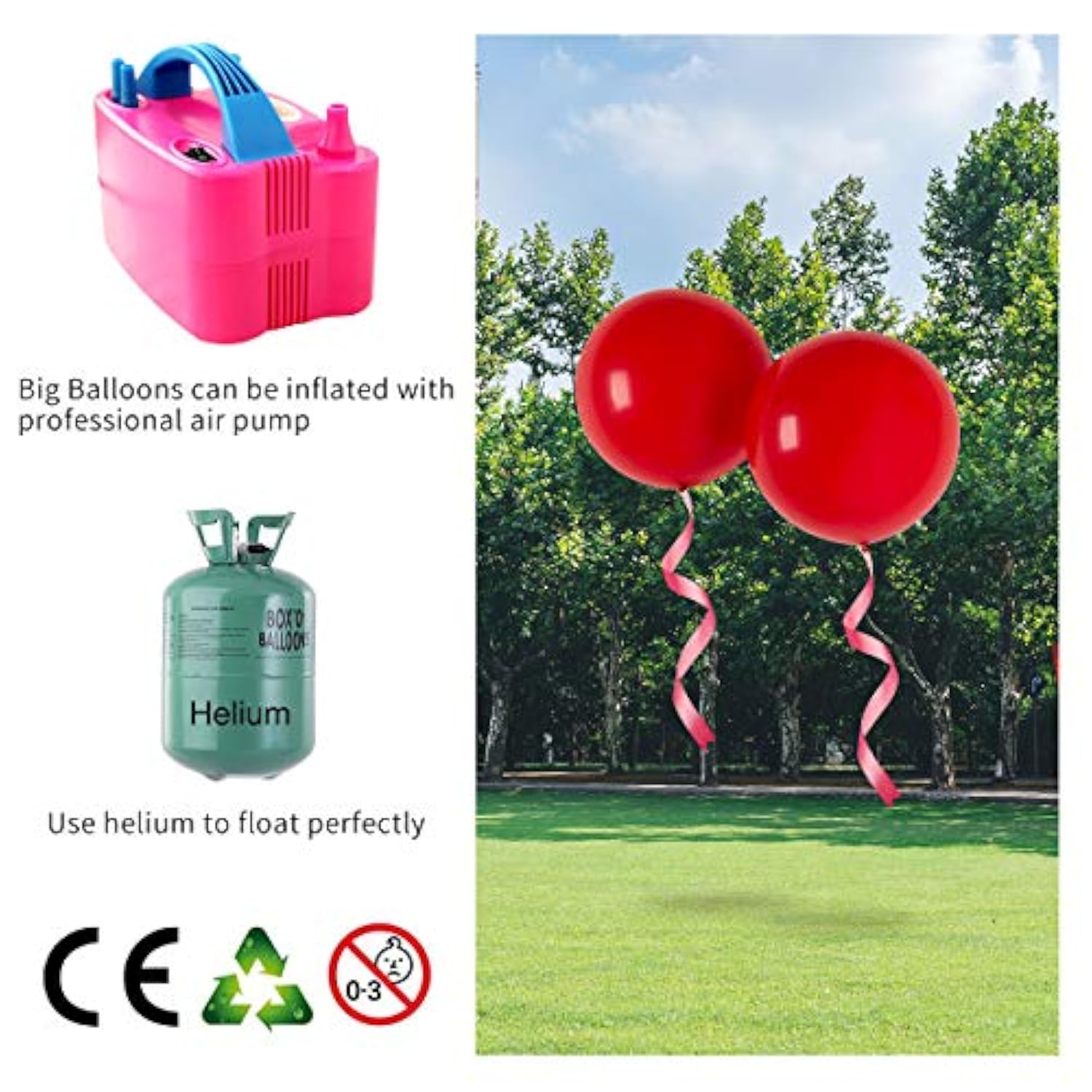 10 Pc 36 Inch White Giant Latex Balloons Party Decoration