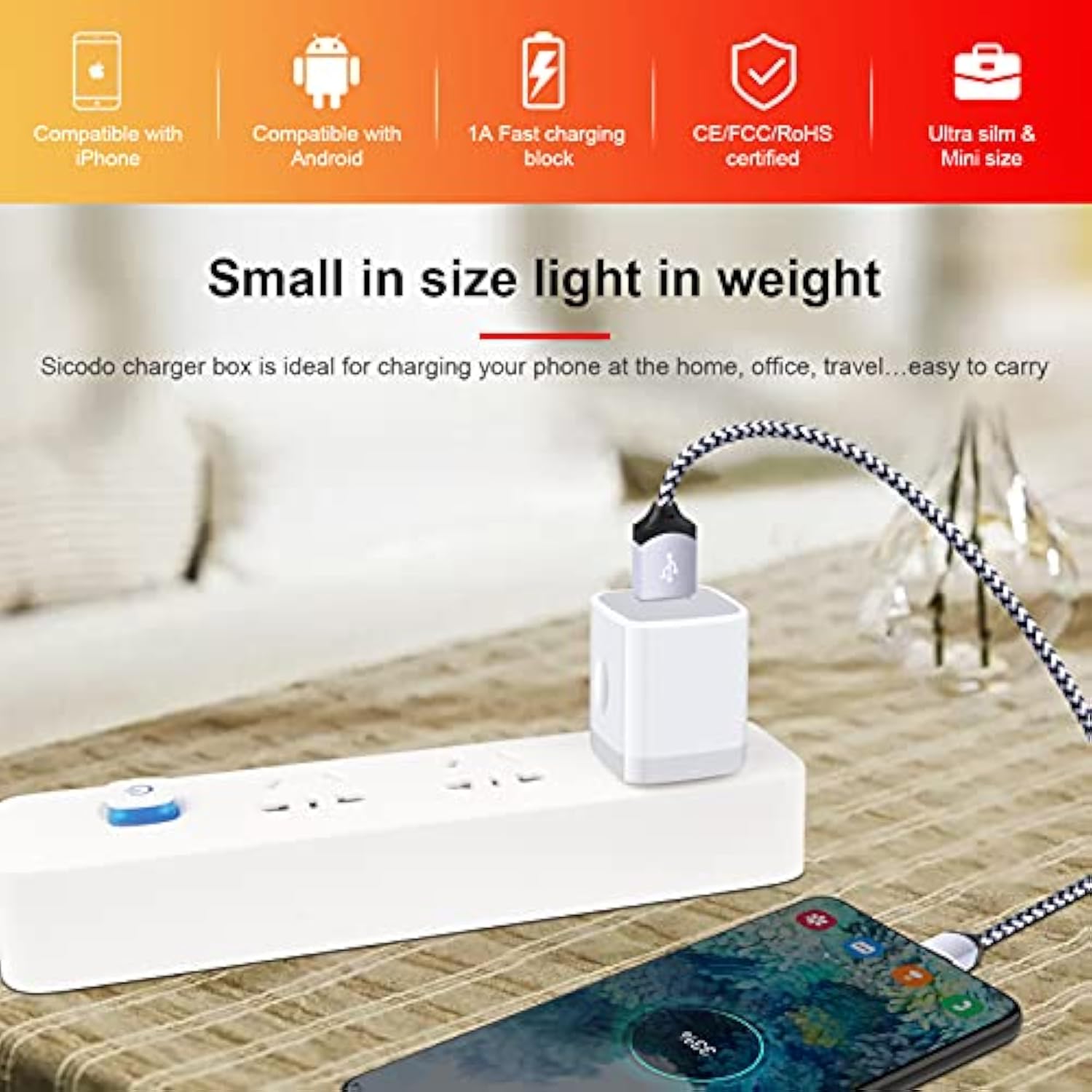 Iphone Charger Block, Plug In Phone Charger, 4Pack Single Port Usb Wall Charge Fast Charging Adapter Cube Box For Iphone 16 15 14 13 Se(2020) 12/11Pro/Xs/Xs Max,Samsung Galaxy S25/S24/S23,Lg