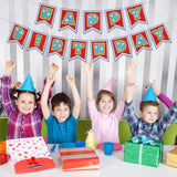 Dog Paw Happy Birthday Banner, Pre-Strung Personalized Birthday Sign Cartoon Themed Decorations For Boys Girls Baby Shower Birthday Party Supplies