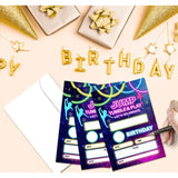 Bounce House Birthday Party Invitations, Trampoline Jump Invites, Teenagers Party Decorations - 20 Cards With Envelopes (012)