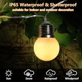 Globe String Lights Battery Operated 11.9Ft Marquee Letter Lights 12 Led Light Bulbs With Timer, Indoor Outdoor G40 Stri