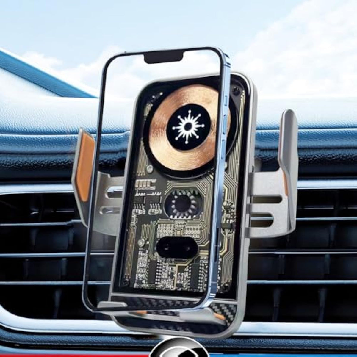 Wireless Car Charger Mount, 15W Fast Charging Auto Clamping Car Charger Holder For Iphone/Samsung For Iphone 16 15 14 13 12 11 Pro,Samsung Galaxy S25 S24 Ultra S23 S22 S21 S20