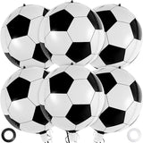 6 Pc 22" Large Metallic Sphere Soccer Balloons Foil Mylar Football Party Decor